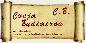 Cveja Budimirov vizit kartica